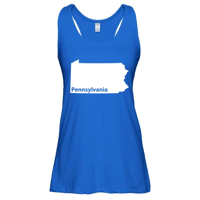 Pennsylvania Map Home State Pride Gift Cute Gift Ladies Essential Flowy Tank