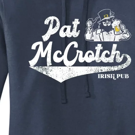 Pat McCrotch Irish Pub Leprechaun Funny St Patricks Day Women's Pullover Hoodie