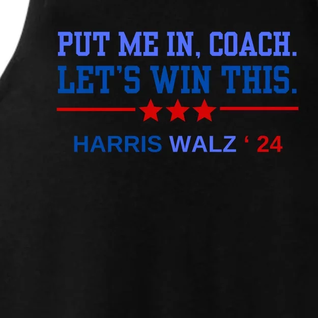 Put Me In Coach Lets Win This Tim Wa Lz Kamala Harris 2024 Ladies Tri-Blend Wicking Tank