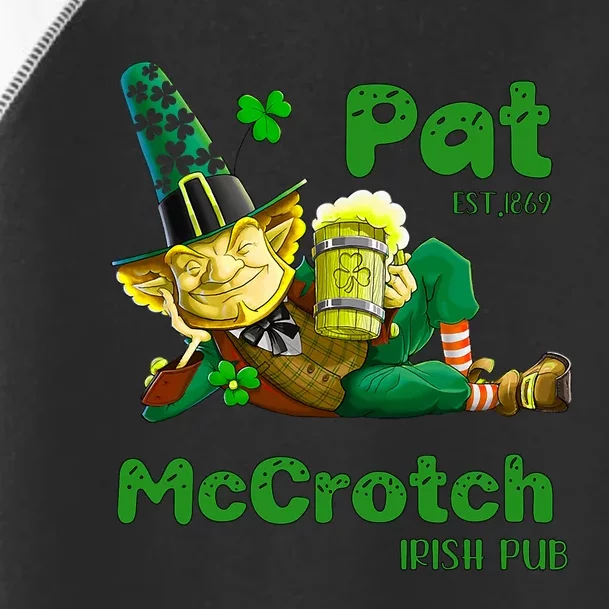 Pats Mccrotch Irish Pub Leprechaun Funny St Patricks Day Toddler Fine Jersey T-Shirt