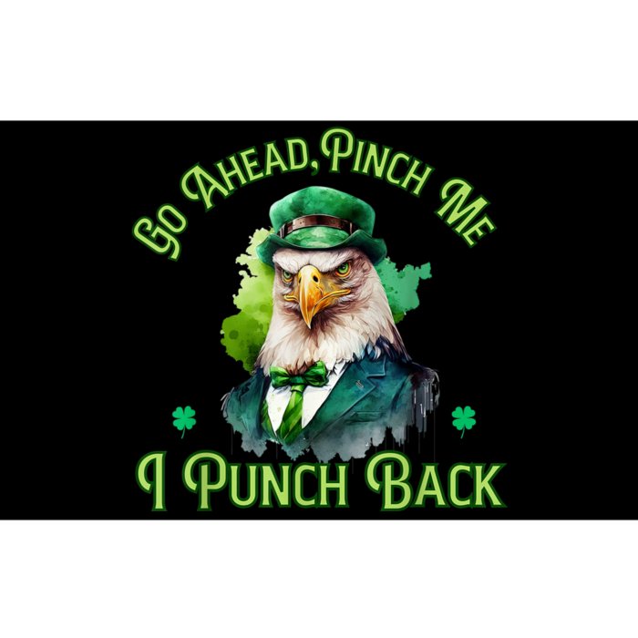 Pinch Me, I Punch Back, St.Patricks Day American Eagle Bumper Sticker