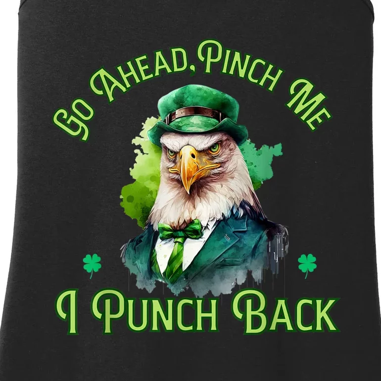 Pinch Me, I Punch Back, St.Patricks Day American Eagle Ladies Essential Tank