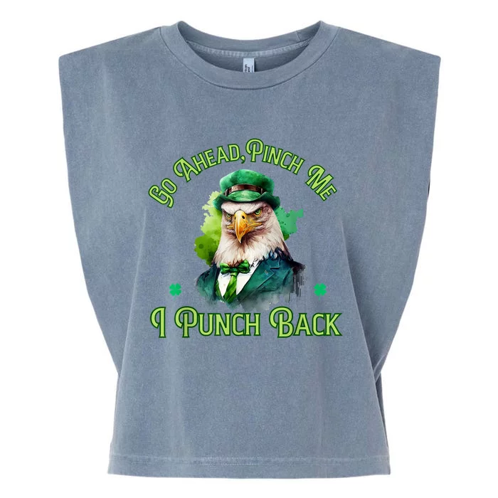 Pinch Me, I Punch Back, St.Patricks Day American Eagle Garment-Dyed Women's Muscle Tee