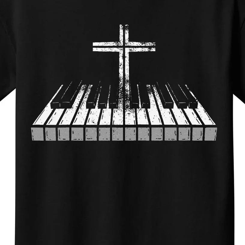 Piano Musician Instrumentalist Musical Christian Believer Kids T-Shirt