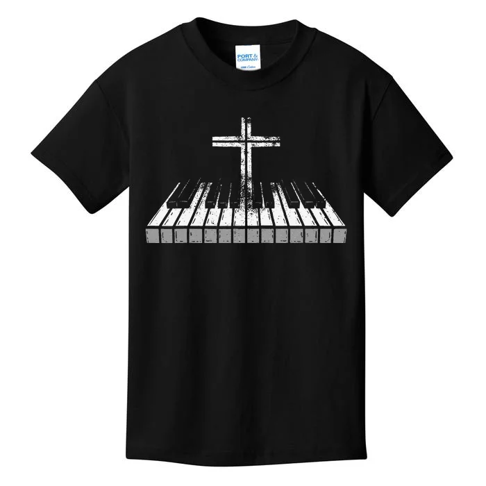 Piano Musician Instrumentalist Musical Christian Believer Kids T-Shirt