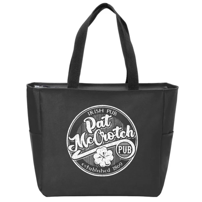 Pat Mccrotch Irish Pub St Patricks Day Dirty Zip Tote Bag