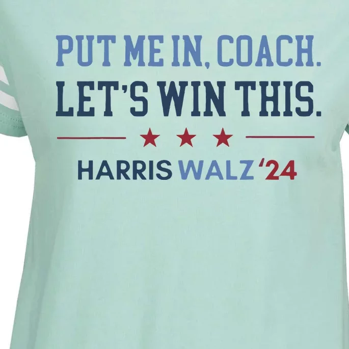 Put Me In Coach Let’S Win This Kamala Harris Walz Waltz 2024 Enza Ladies Jersey Football T-Shirt