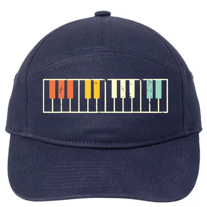 Piano Musical Instrument Retro 7-Panel Snapback Hat