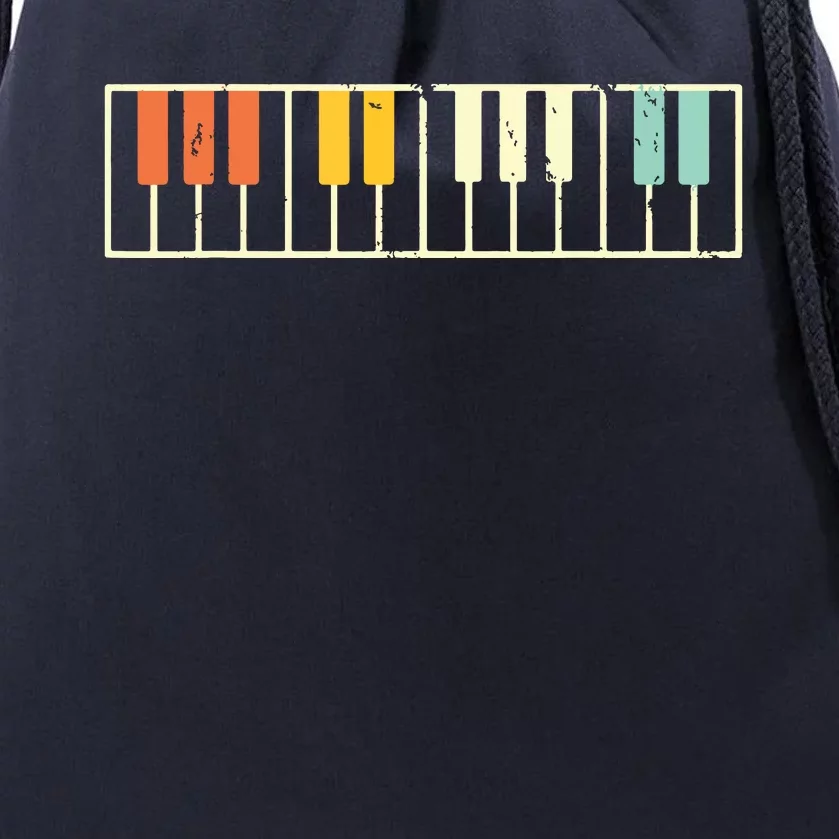 Piano Musical Instrument Retro Drawstring Bag