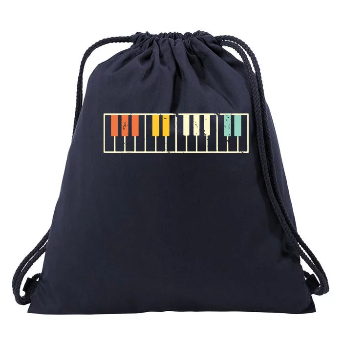 Piano Musical Instrument Retro Drawstring Bag