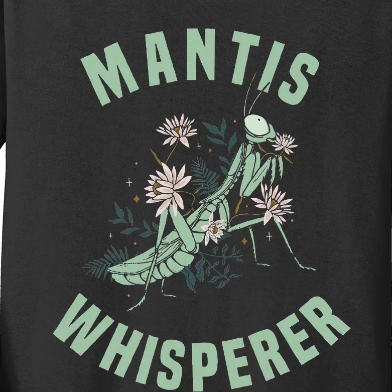 Praying Mantis Insect Lover Kids Long Sleeve Shirt