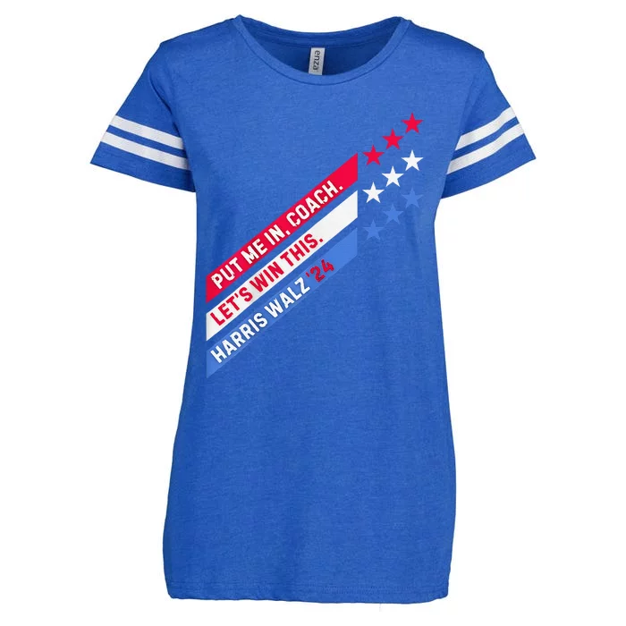 Put Me In Coach Let’S Win This Kamala Harris Walz Waltz 2024 Enza Ladies Jersey Football T-Shirt