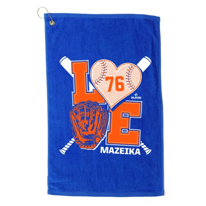 Patrick Mazeika Is Love New York Baseball Fan Valentines Day Great Gift Platinum Collection Golf Towel