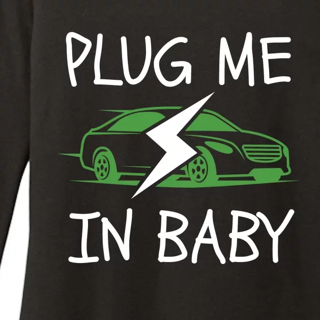 Plug Me In Baby, EV Life, Eco Mode, Drive EVs, Electric Vehicle Womens CVC Long Sleeve Shirt