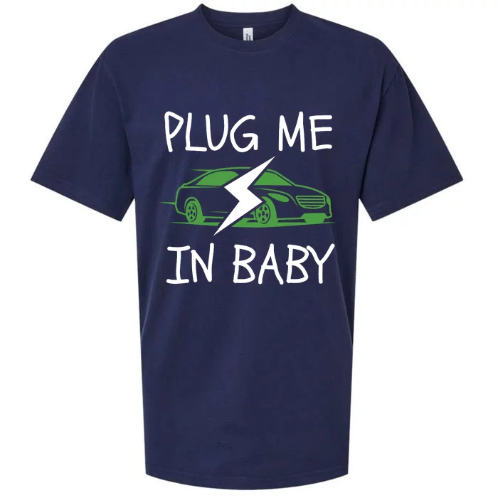 Plug Me In Baby, EV Life, Eco Mode, Drive EVs, Electric Vehicle Sueded Cloud Jersey T-Shirt