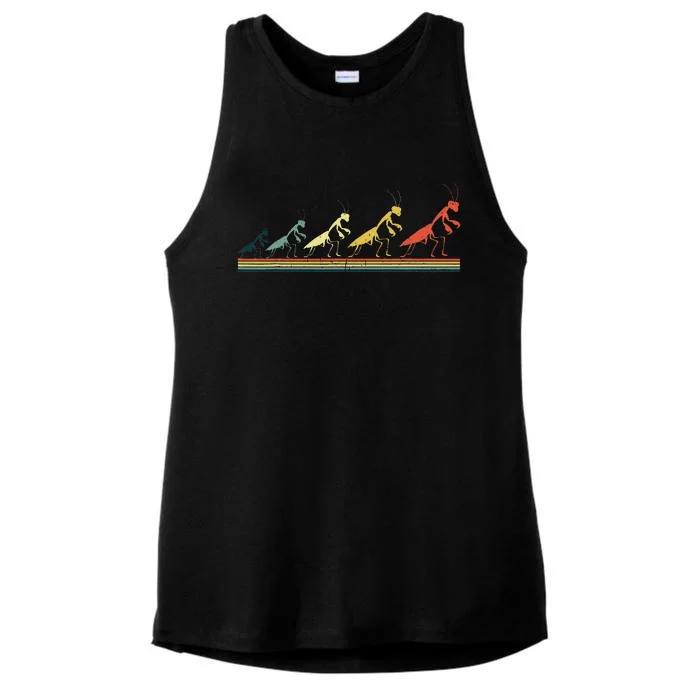 Praying Mantis Insects Bug Love Praying Mantis Retro Ladies Tri-Blend Wicking Tank