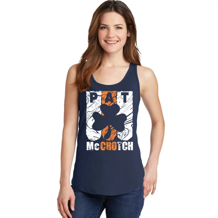 Pat McCrotch Irish Pub Leprechaun Funny St Patricks Day Ladies Essential Tank