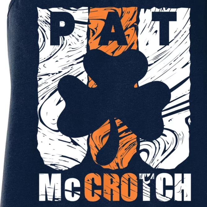 Pat McCrotch Irish Pub Leprechaun Funny St Patricks Day Women's Racerback Tank