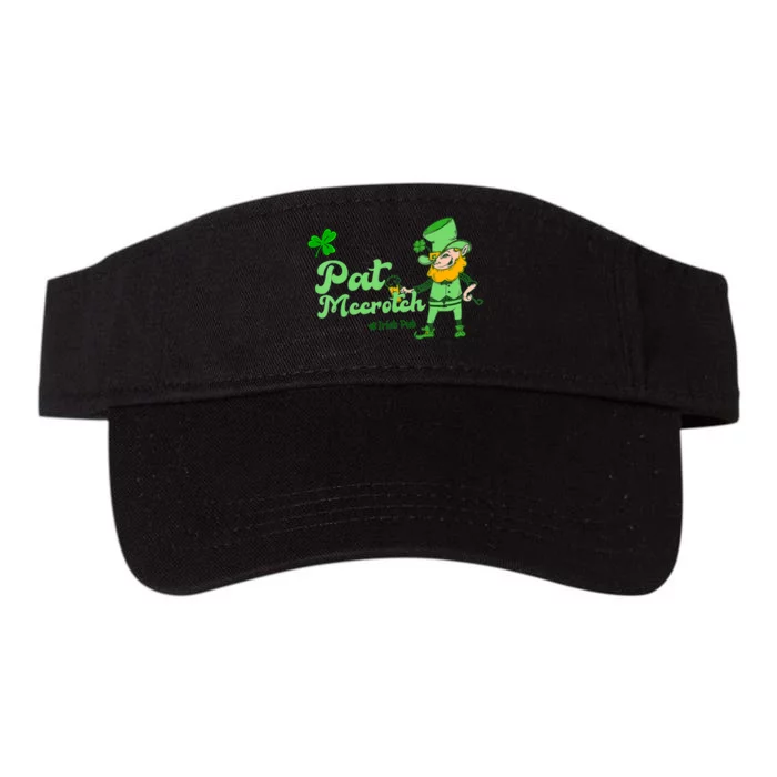 Pat McCrotch Irish Pub Leprechaun Funny St Patricks Day Valucap Bio-Washed Visor