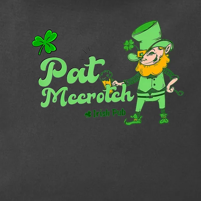 Pat McCrotch Irish Pub Leprechaun Funny St Patricks Day Zip Tote Bag