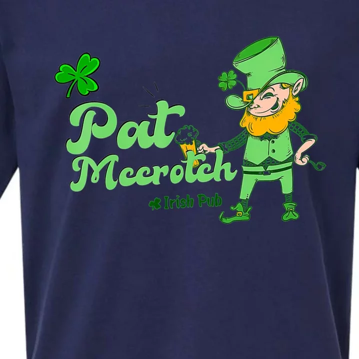 Pat McCrotch Irish Pub Leprechaun Funny St Patricks Day Sueded Cloud Jersey T-Shirt