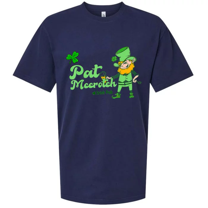 Pat McCrotch Irish Pub Leprechaun Funny St Patricks Day Sueded Cloud Jersey T-Shirt