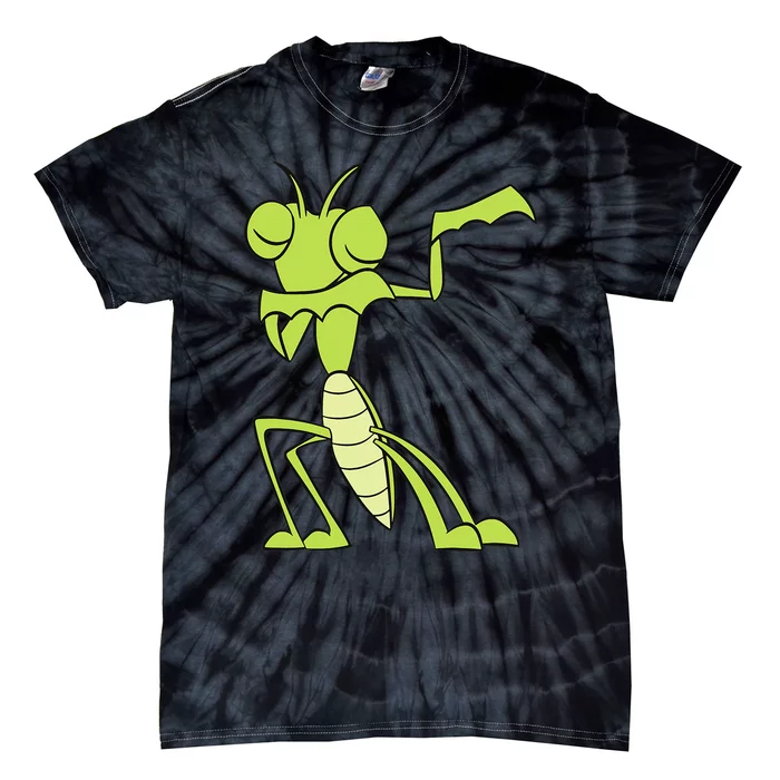 Praying Mantis Insect Grasshopper Dabbing Praying Mantis Tie-Dye T-Shirt