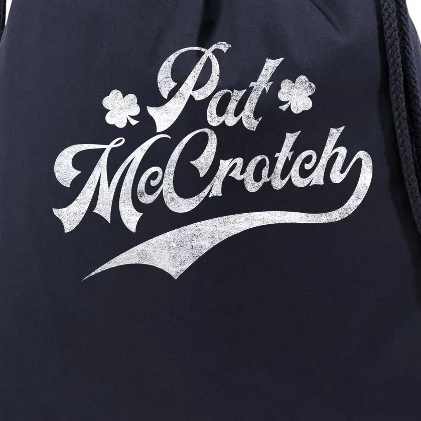 Pat McCrotch Irish Clover Shamrock Funny St Patricks Day Drawstring Bag