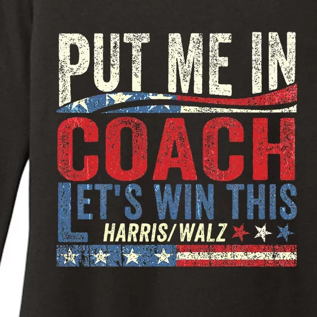 Put Me In Coach LetS Win This Harris Walz 2024 Womens CVC Long Sleeve Shirt