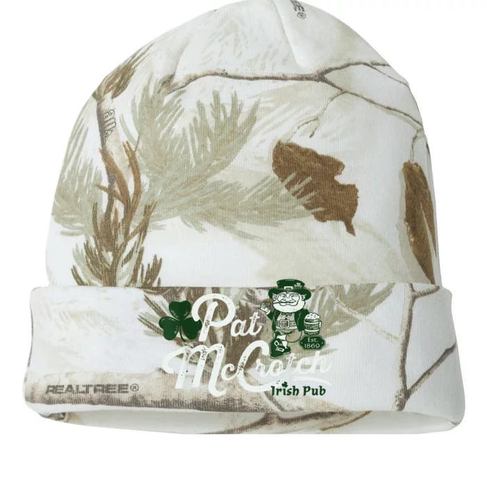 Pats Mccrotch Irish Pub Leprechaun Funny St Patricks Day Kati - 12in Camo Beanie