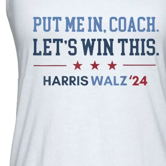 Put Me In Coach Let’S Win This Kamala Harris Walz Waltz 2024 Ladies Essential Flowy Tank