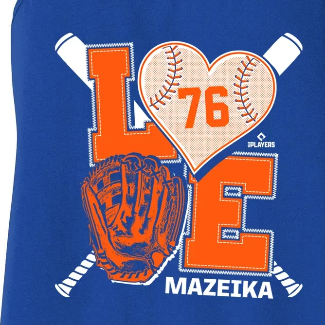 Patrick Mazeika Is Love New York Baseball Fan Valentines Day Meaningful Gift Women's Racerback Tank