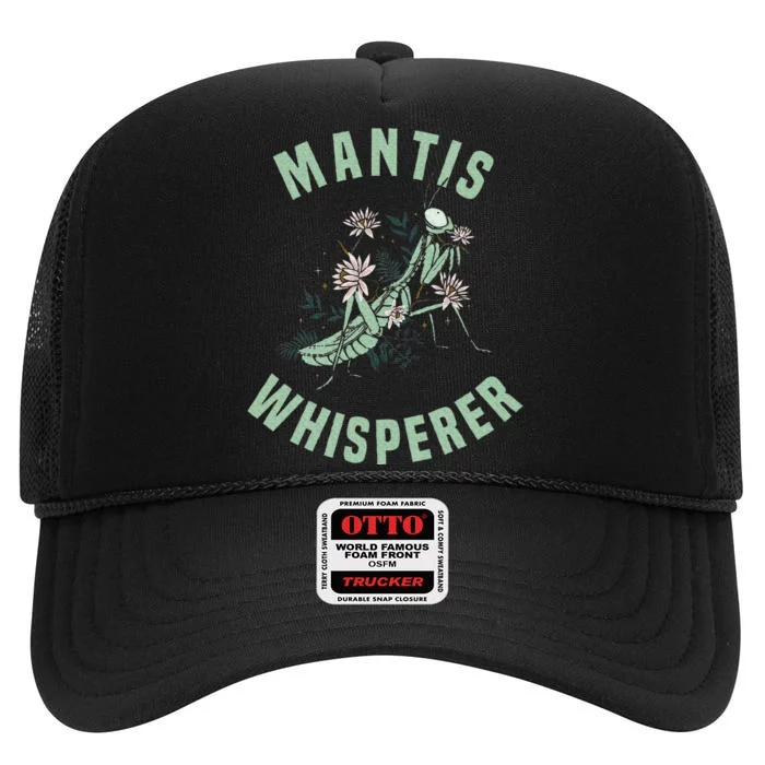 Praying Mantis Insect Lover High Crown Mesh Trucker Hat