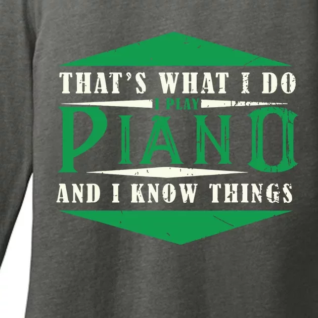 Pianist Musician Keyboard Musical Instrument Piano Womens CVC Long Sleeve Shirt