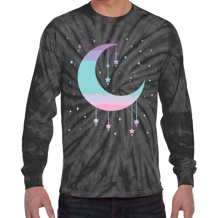 Pastel Moon Kawaii Pastel Goth Tie-Dye Long Sleeve Shirt