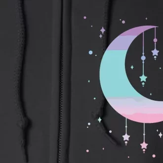 Pastel Moon Kawaii Pastel Goth Full Zip Hoodie