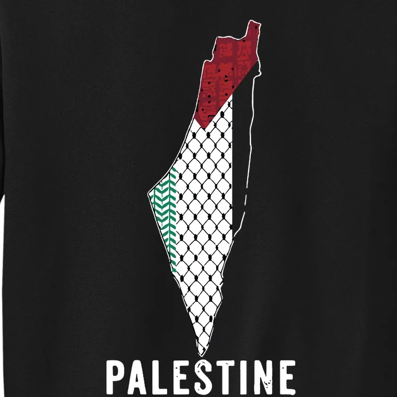 Palestine Map Kofeyah Palestine Sweatshirt