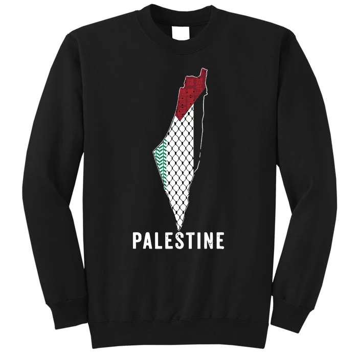 Palestine Map Kofeyah Palestine Sweatshirt