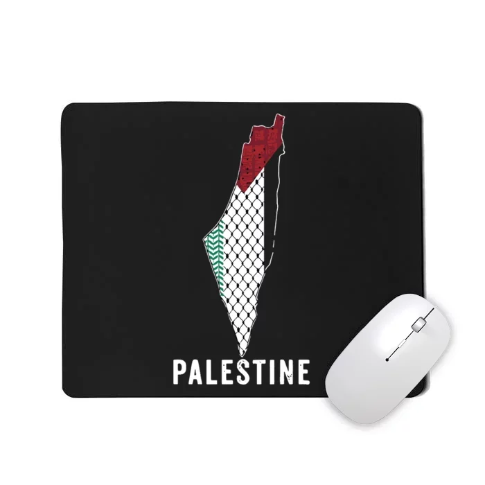 Palestine Map Kofeyah Palestine Mousepad