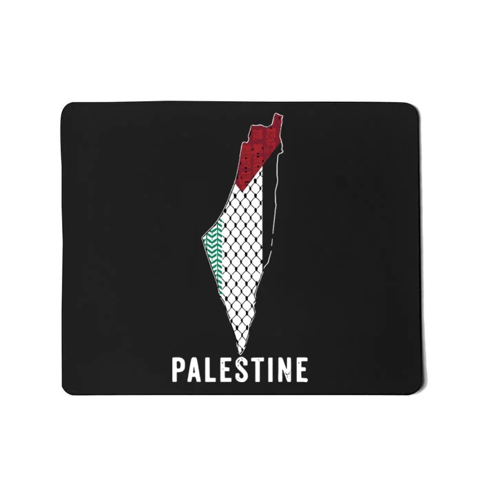 Palestine Map Kofeyah Palestine Mousepad