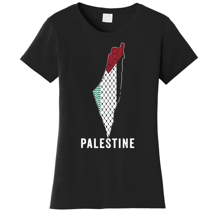 Palestine Map Kofeyah Palestine Women's T-Shirt