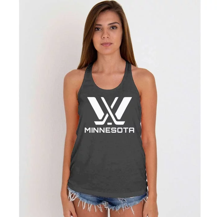 Pwhl Minnesota Logo Women's Knotted Racerback Tank