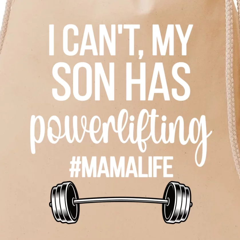 Powerlifting Mama Life Funny Powerlifting Mom Meaningful Gift Drawstring Bag