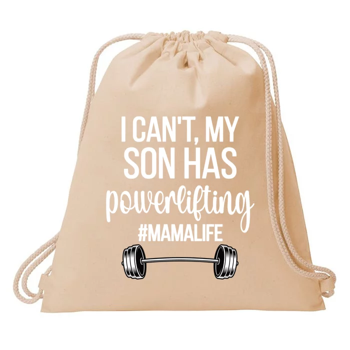 Powerlifting Mama Life Funny Powerlifting Mom Meaningful Gift Drawstring Bag