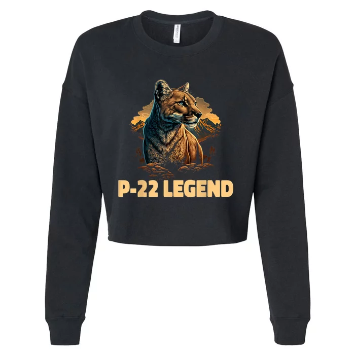 P22 Mountain Lion Silver Lake P22 Cropped Pullover Crew