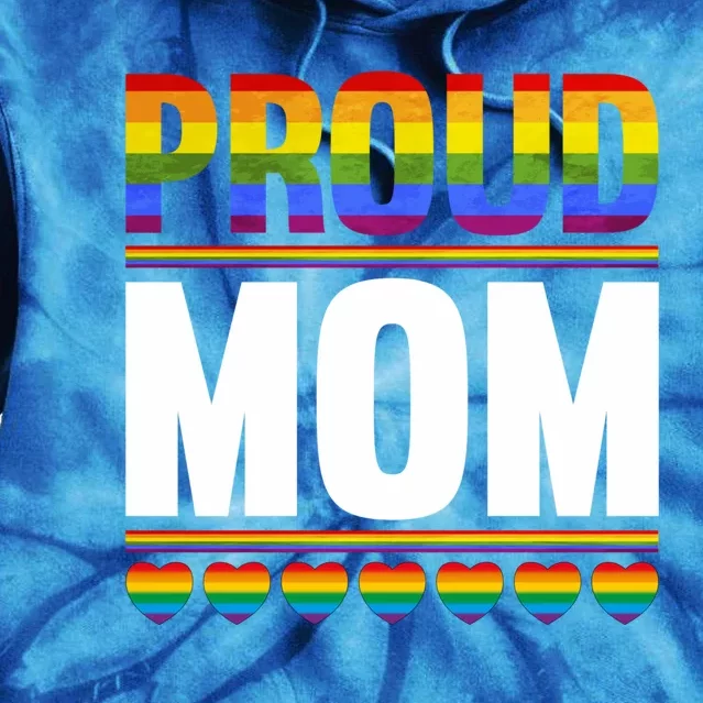 Proud Mom Lesbian Lgbt Pride Month Queer Gift Lgbt Gift Tie Dye Hoodie