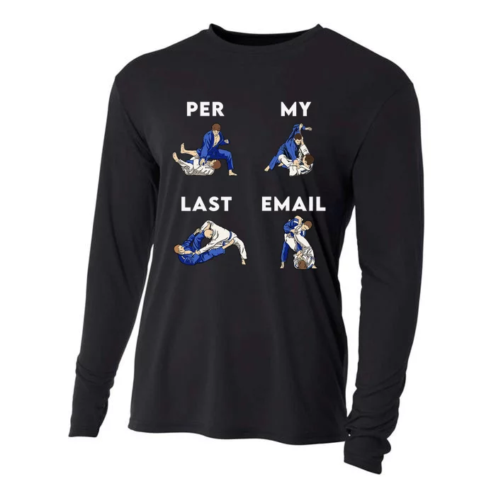 Per My Last Email Office Humor Meme Fight Punch Boxing Cooling Performance Long Sleeve Crew