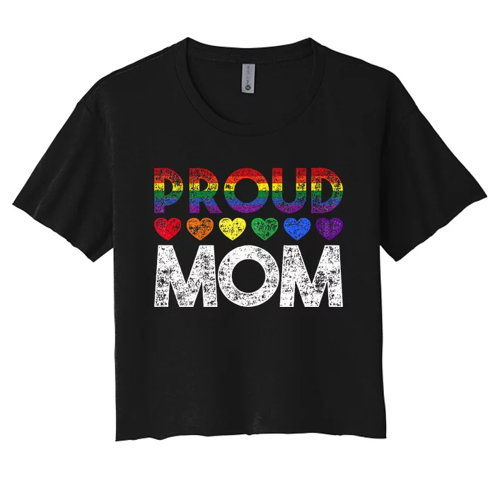 Proud Mom Lgbt Women's Crop Top Tee