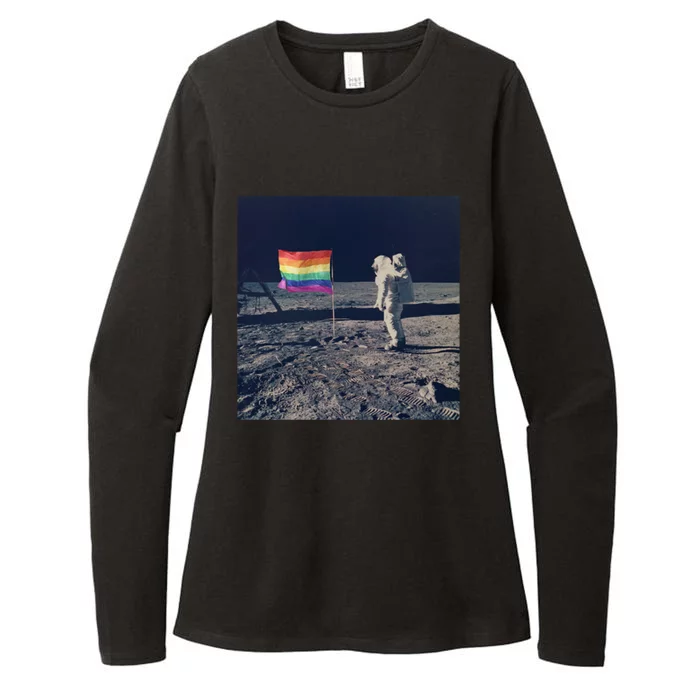 Pride Moon Landing Graphic Lgbtq Gift Womens CVC Long Sleeve Shirt