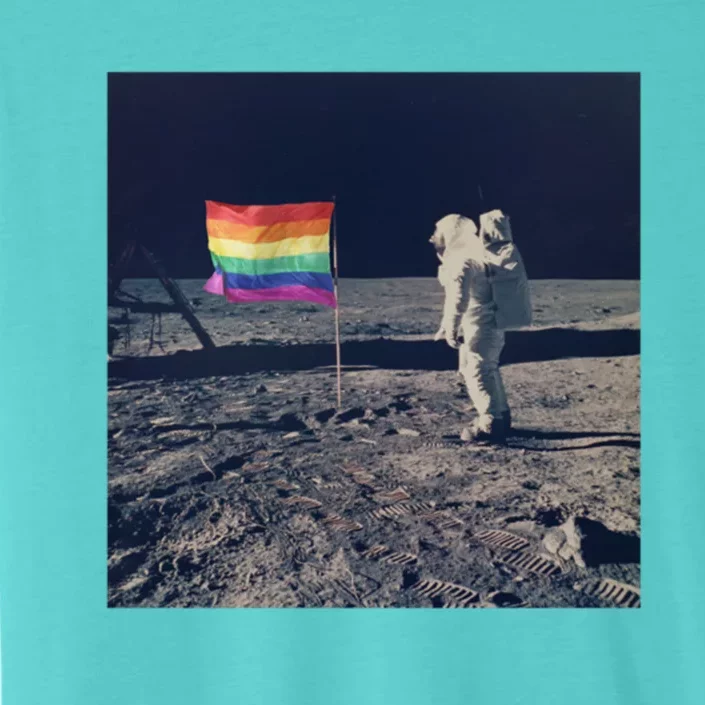 Pride Moon Landing Graphic Lgbtq Gift ChromaSoft Performance T-Shirt